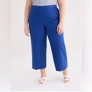 NWT Penningtons curvy fit royal blue crop high waist capris women's plus size 22